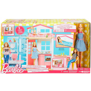 Игра MATTEL Портативный домик Barbie с куклой (DVV48)